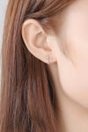 Zircon Cross 925 Sterling Silver Earrings Earrings - Tophatter Daily Deals