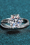 3 Carat Moissanite 6-Prong Ring Moissanite - Tophatter Daily Deals