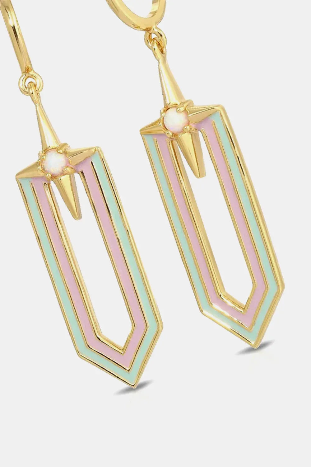Copper C-Hoop Drop Earrings Earrings - Tophatter Daily Deals