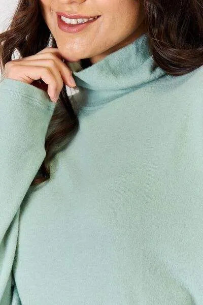 HYFVE Long Sleeve Turtleneck Top Blouses - Tophatter Daily Deals