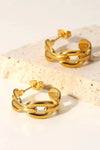 Stainless Steel C-Hoop Earrings Earrings - Tophatter Daily Deals