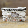 Natural Stone Layered Bracelet White One Size Bracelets - Tophatter Daily Deals