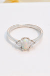 Contrast 925 Sterling Silver Opal Ring - Tophatter Deals