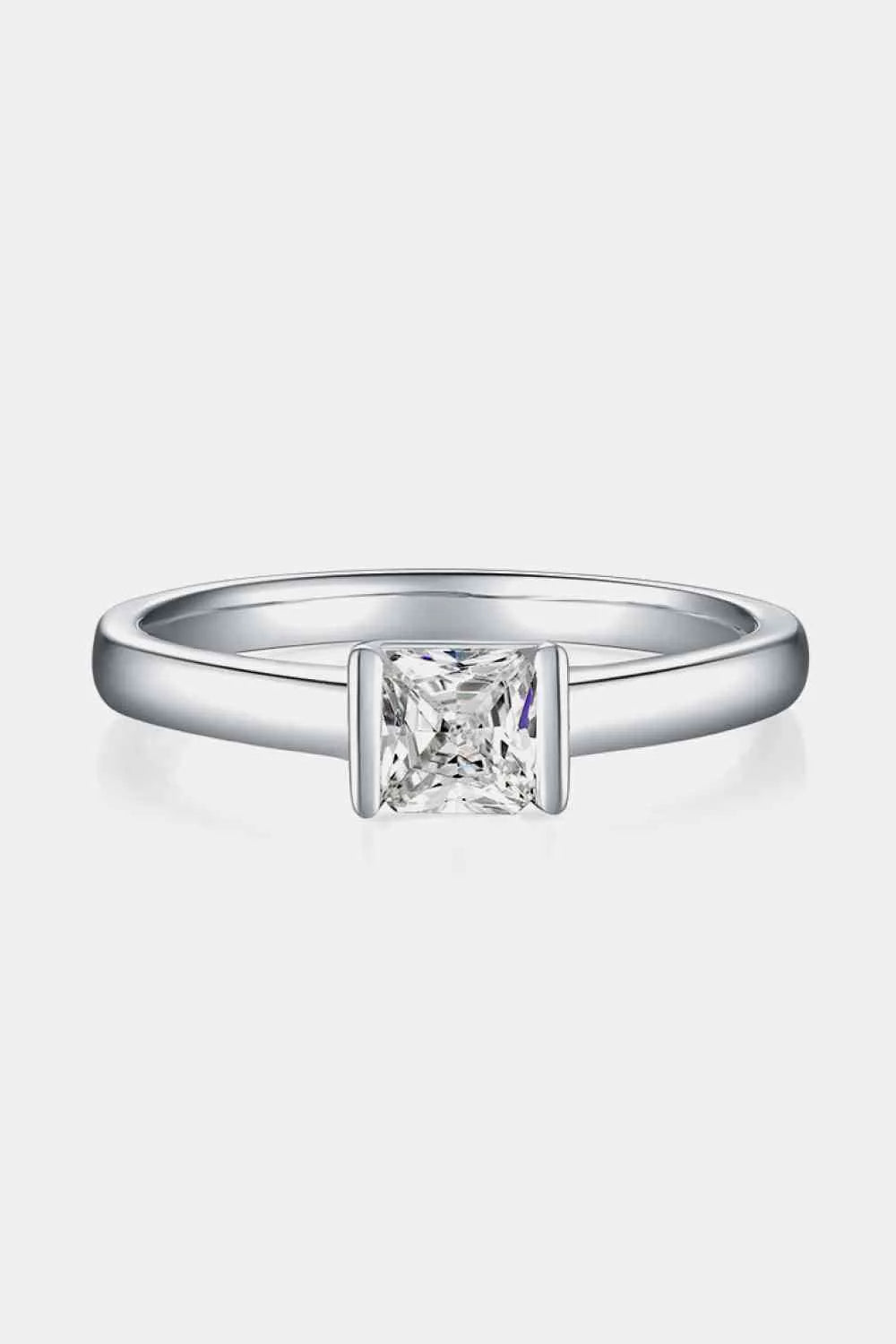 Moissanite 925 Sterling Silver Solitaire Ring Moissanite - Tophatter Daily Deals