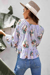 Floral Twisted Peplum Blouse Blouses - Tophatter Daily Deals