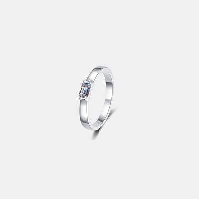 Moissanite 925 Sterling Silver Ring Silver Moissanite - Tophatter Daily Deals