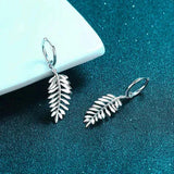 Moissanite Leaf 925 Sterling Silver Earrings Moissanite - Tophatter Daily Deals