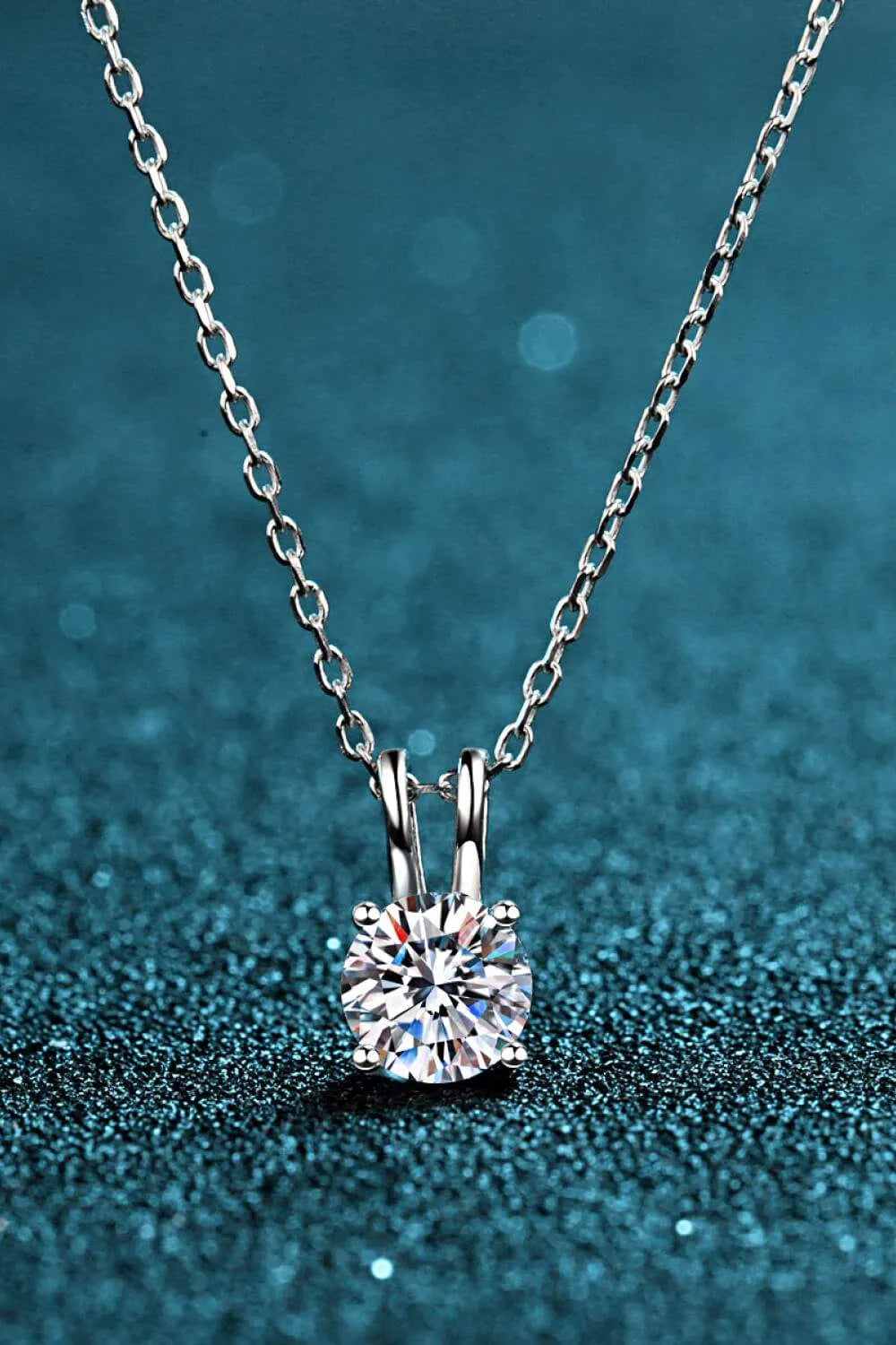 925 Sterling Silver Moissanite Necklace Moissanite - Tophatter Daily Deals