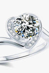 1 Carat Moissanite Heart Ring Moissanite - Tophatter Daily Deals