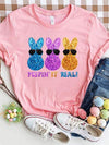 Sequin Rabbit Round Neck Short Sleeve T-Shirt Blush Pink Women's T-Shirts - Tophatter Daily Deals