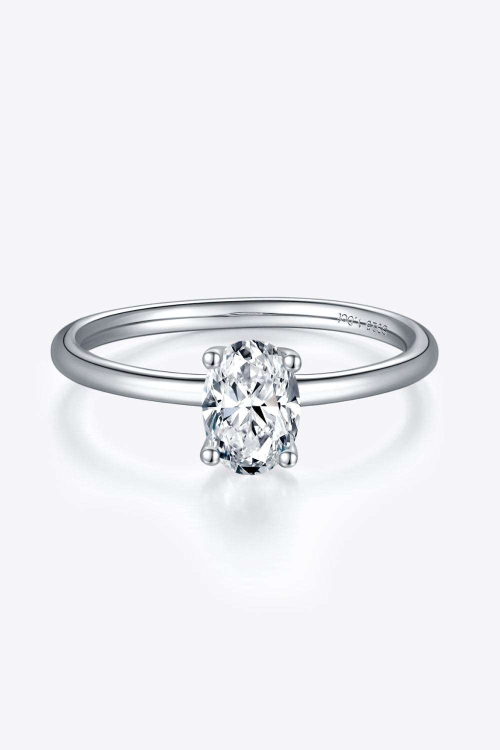 1 Carat Moissanite 925 Sterling Silver Solitaire Ring Rings - Tophatter Daily Deals