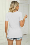 Twisted V-Neck T-Shirt Women's T-Shirts - Tophatter Daily Deals