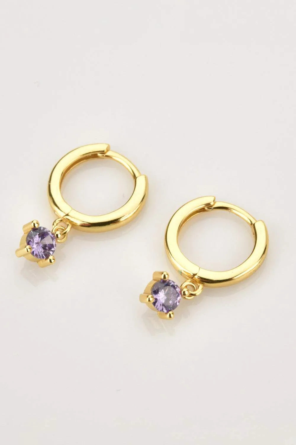 Inlaid Zircon Huggie Drop Earrings Earrings - Tophatter Daily Deals