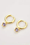 Inlaid Zircon Huggie Drop Earrings Earrings - Tophatter Daily Deals