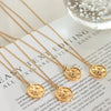 Zircon Titanium Steel Coin Shape Necklace Necklaces - Tophatter Daily Deals