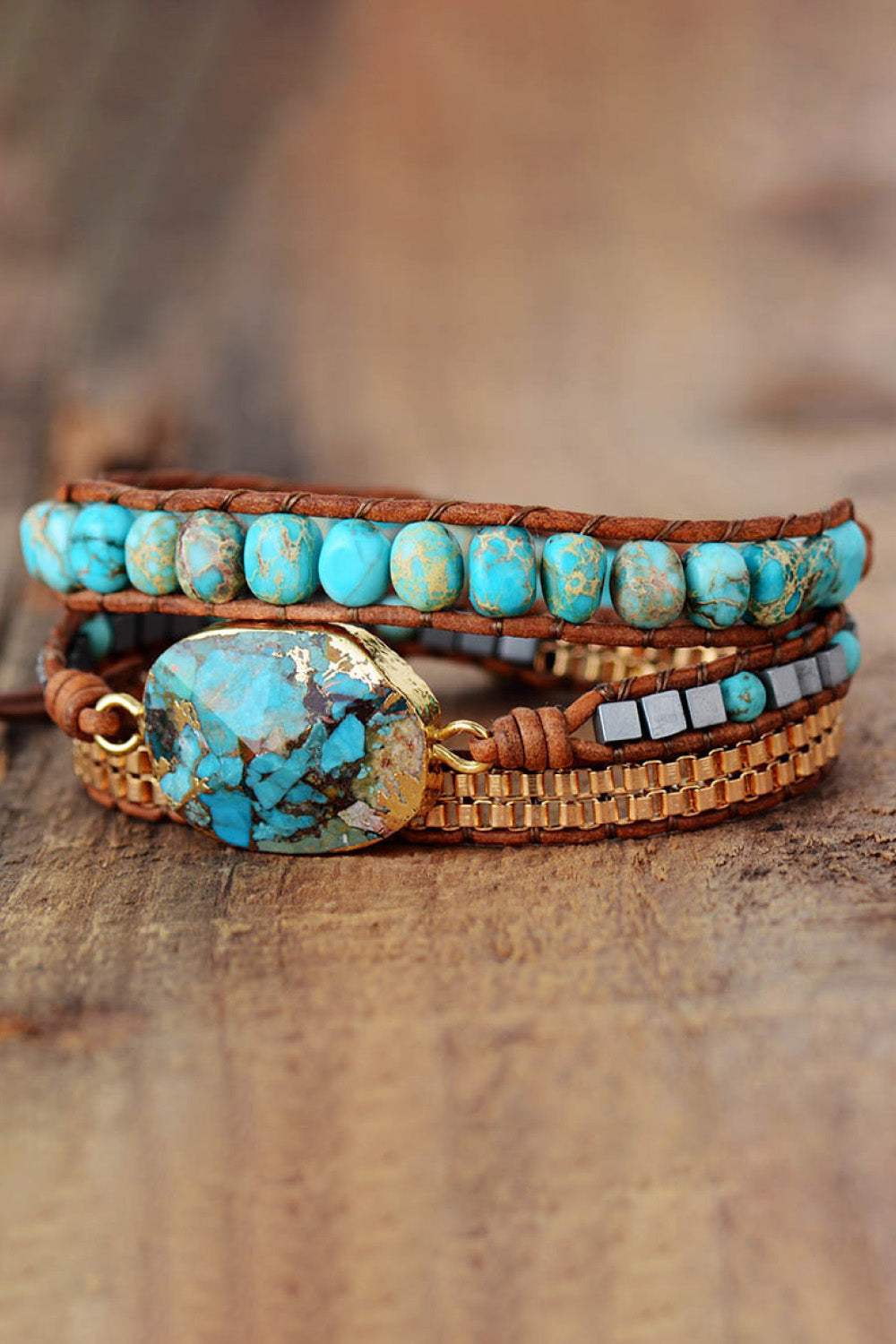 Handmade Natural Stone Copper Bracelet Bracelets - Tophatter Daily Deals