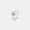 Moissanite Heart 925 Sterling Silver Ring Silver Moissanite - Tophatter Daily Deals