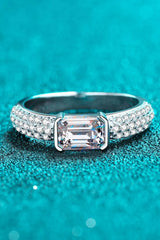 925 Sterling Silver Ring Moissanite - Tophatter Daily Deals