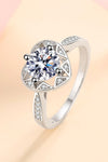 Moissanite Heart Ring Moissanite - Tophatter Daily Deals