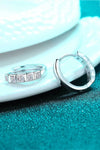 Always Chic Sterling Silver Moissanite Huggie Earrings Moissanite - Tophatter Daily Deals