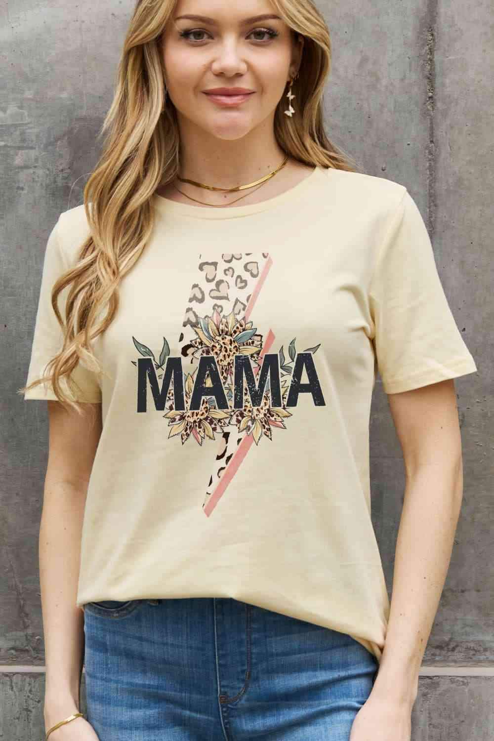 Simply Love Full Size MAMA Graphic Cotton Tee Women's T-Shirts - Tophatter Daily Deals