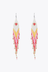 Beaded Dangle Earrings Orange One Size Earrings - Tophatter Daily Deals
