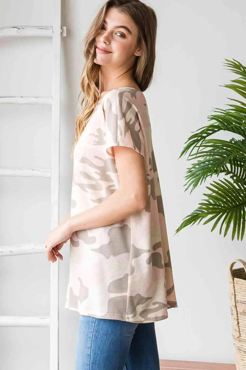 Heimish Full Size Camouflage Tunic T-Shirt Women's T-Shirts - Tophatter Daily Deals