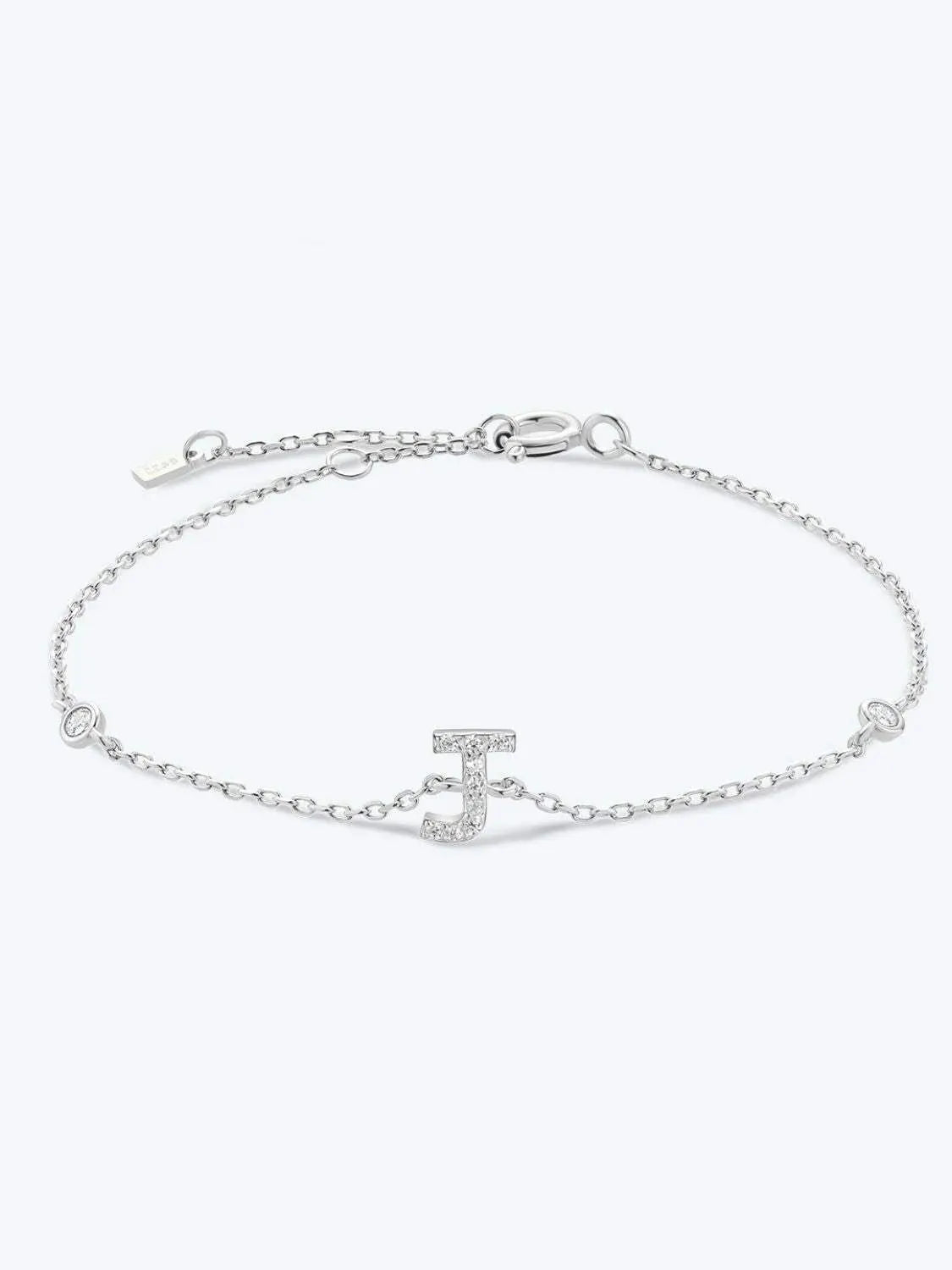 G To K Zircon 925 Sterling Silver Bracelet J-Silver One Size Bracelets - Tophatter Daily Deals