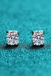 Weekend Meetup Moissanite Stud Earrings Silver One Size Moissanite - Tophatter Daily Deals