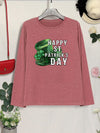 HAPPY ST. PATRICK'S DAY Round Neck T-Shirt Women's T-Shirts - Tophatter Daily Deals