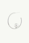 Pearl C-Hoop Earrings Earrings - Tophatter Daily Deals