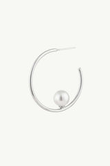 Pearl C-Hoop Earrings Earrings - Tophatter Daily Deals