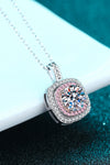 Adored Moissanite Geometric Pendant Necklace Moissanite - Tophatter Daily Deals