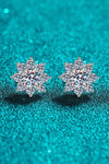 1 Carat Moissanite 925 Sterling Silver Flower Earrings Moissanite - Tophatter Daily Deals