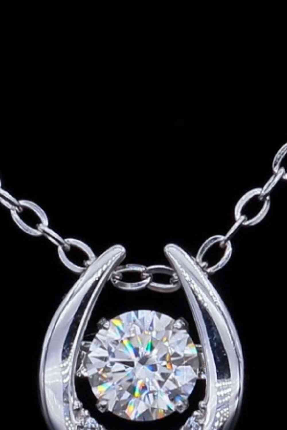 Moissanite Zircon Pendant Necklace Moissanite - Tophatter Daily Deals