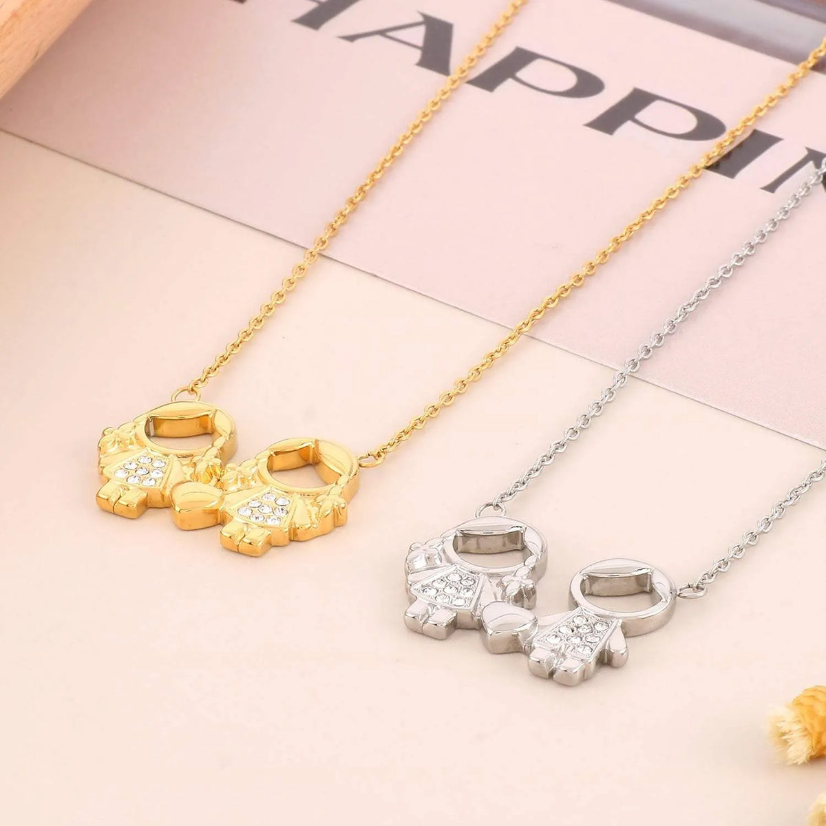 Pendant Rhinestone Stainless Steel Necklace Necklaces - Tophatter Daily Deals