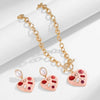 Heart Alloy Dangle Earrings Earrings - Tophatter Daily Deals