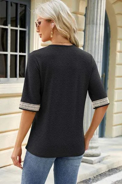 V-Neck Half Sleeve T-Shirt Women's T-Shirts - Tophatter Daily Deals