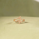 925 Sterling Silver Inlaid Zircon Butterfly Ring Gold Rings - Tophatter Daily Deals