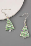 Beaded Christmas Tree Earrings Earrings - Tophatter Daily Deals