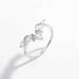 Inlaid Zircon 925 Sterling Silver Ring Silver Rings - Tophatter Daily Deals