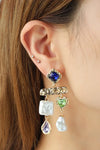 Glass Stone Synthetic Pearl Dangle Earrings Earrings - Tophatter Daily Deals