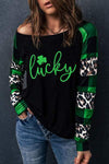 LUCKY Plaid Long Sleeve T-Shirt Black Women's T-Shirts - Tophatter Daily Deals