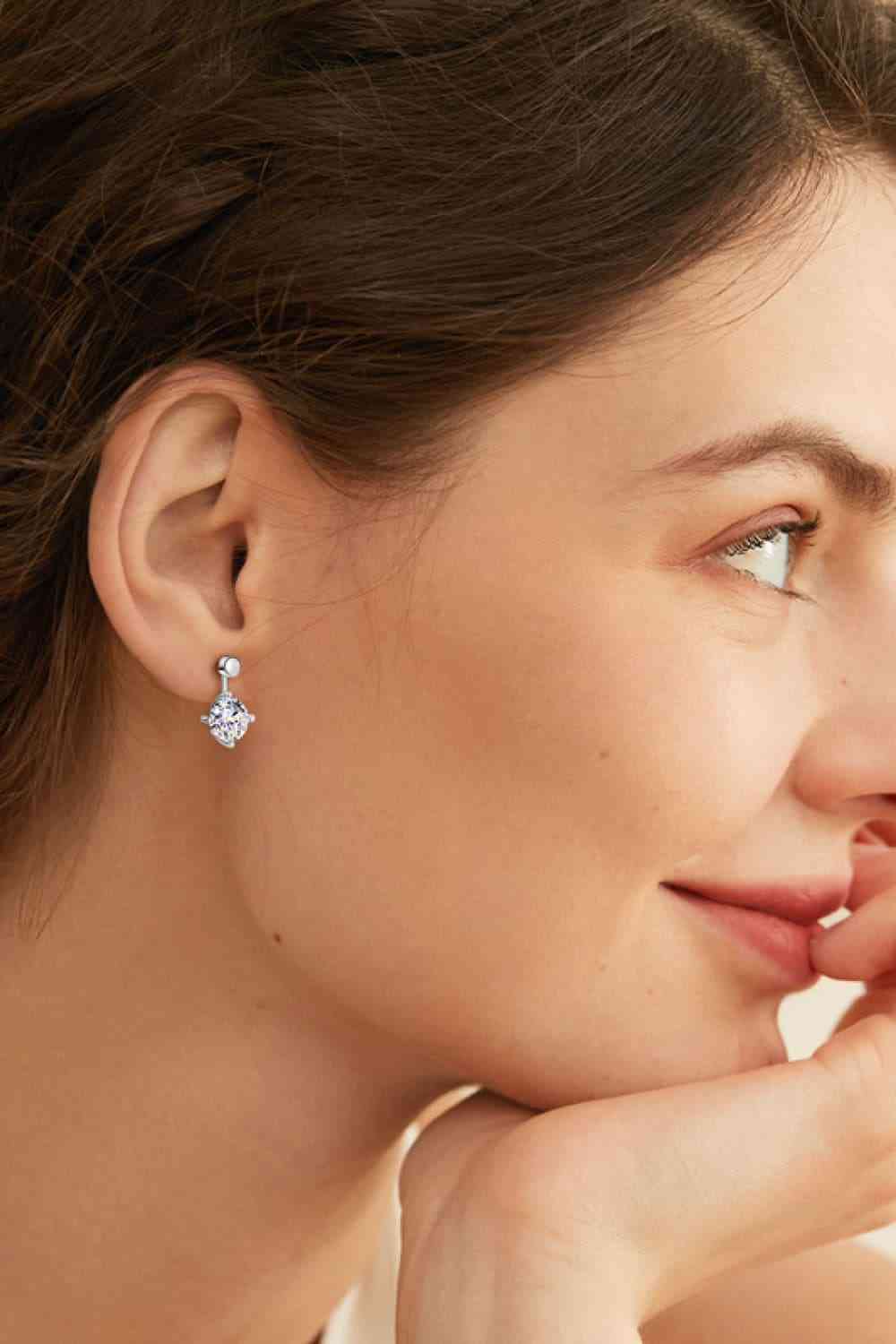 Adored 4 Carat Moissanite Drop Earrings Moissanite - Tophatter Daily Deals