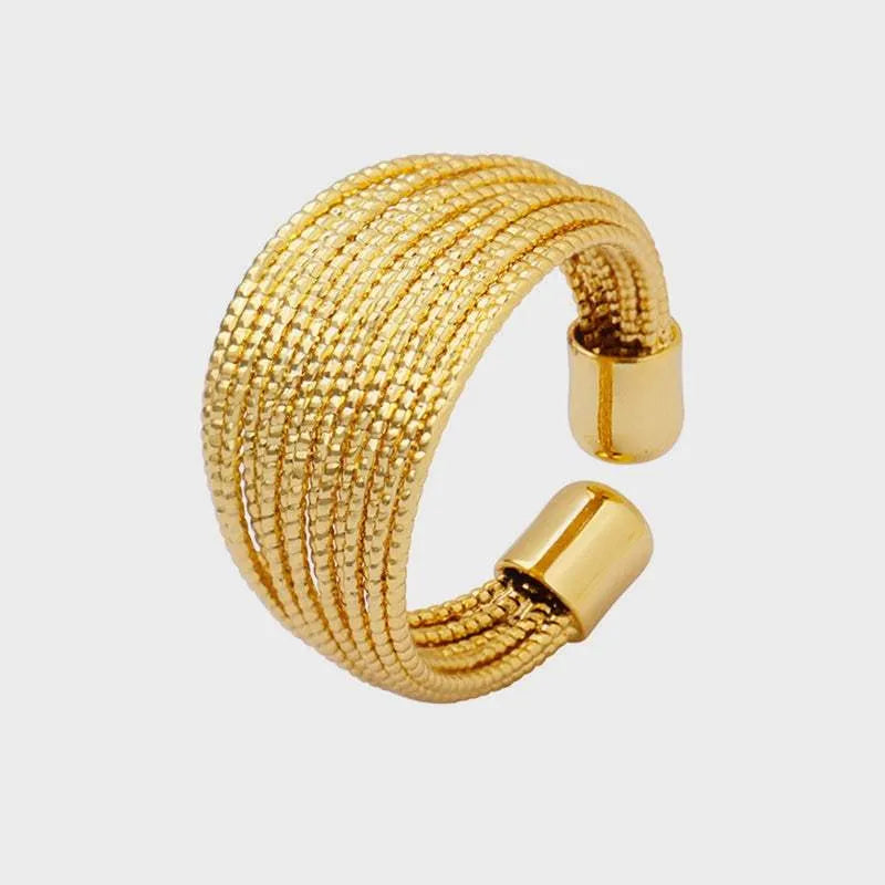 Titanium Steel Open Ring Gold Rings - Tophatter Daily Deals