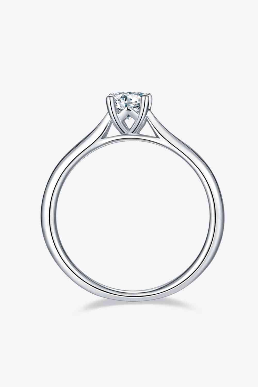 Moissanite 925 Sterling Silver Solitaire Ring Moissanite - Tophatter Daily Deals