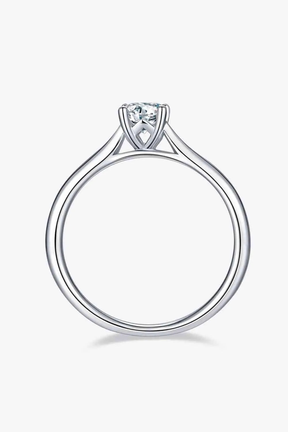 Moissanite 925 Sterling Silver Solitaire Ring Moissanite - Tophatter Daily Deals