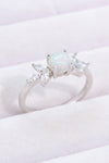 925 Sterling Silver Opal and Zircon Ring - Tophatter Shopping Deals - Electronics, Jewelry, Auction, App, Bidding, Gadgets, Fashion