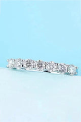 Charming Moissanite 925 Sterling Silver Ring Moissanite - Tophatter Daily Deals