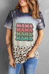 Printed MAMA Graphic Round Neck Tee Multicolor Women's T-Shirts - Tophatter Daily Deals